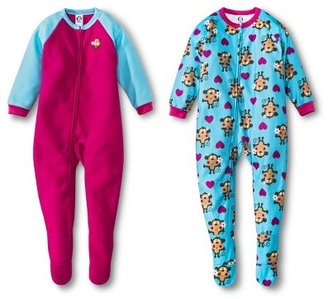 Gerber Toddler Girls' 2-Piece Footed Pajama Set
