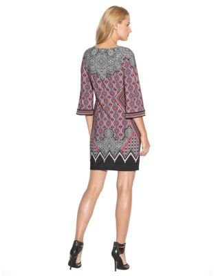 Laundry by Design Placed Print Matte Jersey Dress