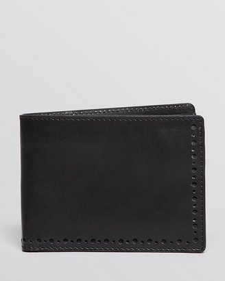 John Varvatos Slim Cutout Leather Bi-Fold Wallet