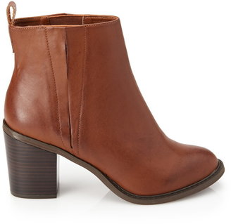 Forever 21 slit faux leather booties