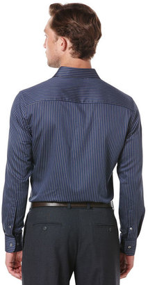 Perry Ellis Long Sleeve Sateen Stripe Shirt