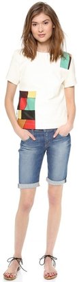 Band Of Outsiders Patchwork Leather Top