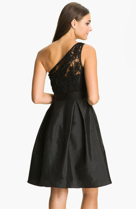 Monique Lhuillier ML Bridesmaids One-Shoulder Lace & Taffeta Dress (Nordstrom Exclusive)