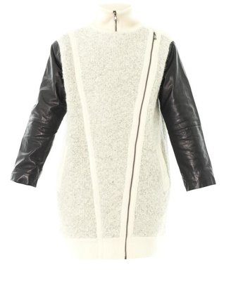 Marc by Marc Jacobs Nessi leather sleeve coat