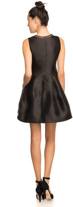 Cynthia Rowley Silk/Wool Party Dress with Necklace Beading