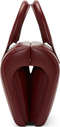Maison Martin Margiela 7812 Maison Martin Margiela Burgundy Leather Hinged Hitchcock Doctor's Tote