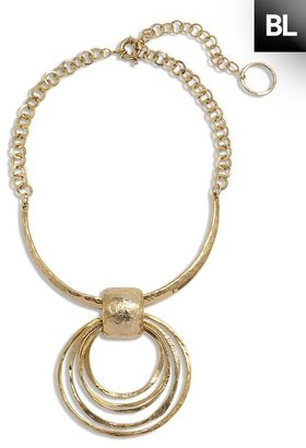 Chico's Gold Orbital Pendant Necklace