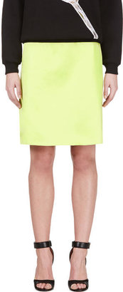 Jonathan Saunders Acid Green A-Line Skirt
