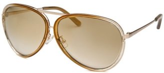 Calvin Klein Women's Aviator Gold Sunglasses