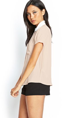 Forever 21 Contrast Peter Pan Collar Blouse
