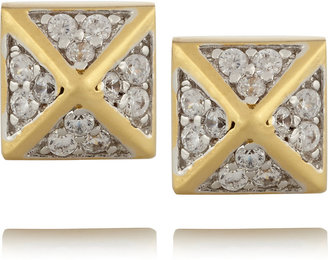 Noir Gold-tone cubic zirconia earrings