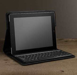 Restoration Hardware Artisan Leather Hard Shell iPad® Cover With Bluetooth® Keyboard – Ebony