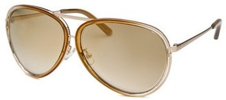 Calvin Klein Women's Aviator Gold Sunglasses