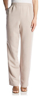 Alfred Dunner Solid Stretch Waistband Pants