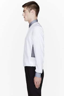 Lanvin White grey-trimmed shirt