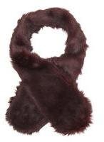 Dorothy Perkins Womens Wine coloured faux fur stole- Red