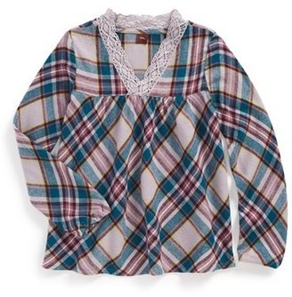 Tea Collection 'Winifred' Plaid Flannel Top (Toddler Girls, Little Girls & Big Girls)