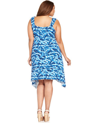 Style&Co. Plus Size Sleeveless Printed A-Line Dress