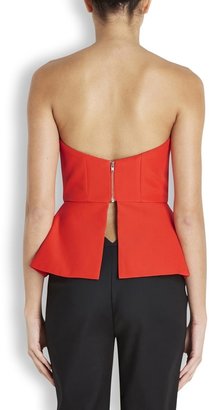 Finders Keepers Raise a Glass coral crepe peplum top