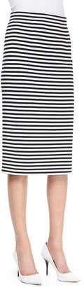 Tibi Racetrack Striped Pencil Skirt