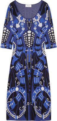Temperley London Intarsia knitted flared dress