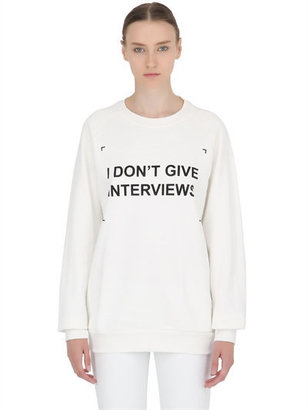 Anna K - "No Interviews" Cotton Sweatshirt