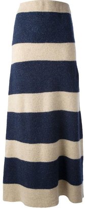 Cat's striped knitted skirt