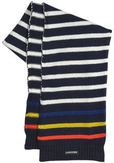 Junior Gaultier striped cotton and cashmere knit scarf
