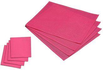 Indoor/Outdoor Placemats and Coasters Set - Pink