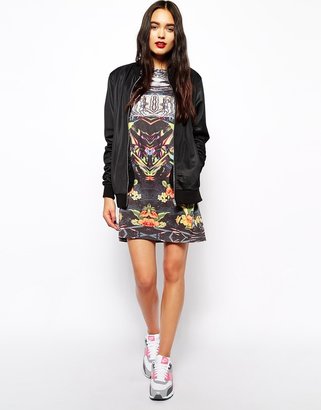 Hype T-Shirt Dress With Mixed Floral Print