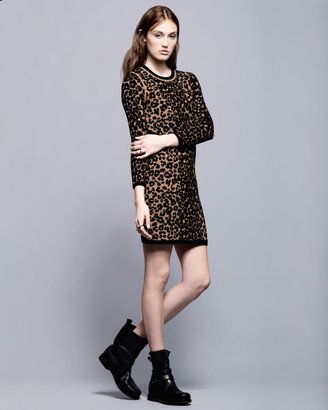 A.L.C. Exclusive Leopard Longsleeve Knit Dress