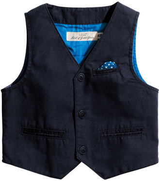 H&M Cotton Vest - Dark blue - Kids
