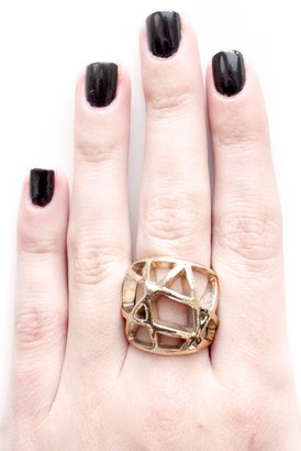 Low Luv by Erin Wasson Domed Cage Ring in Yellow Gold