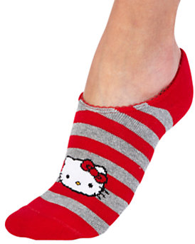 Pretty Polly Hello Kitty Terry Ballet Socks, Red