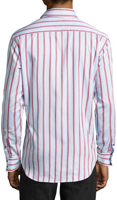 Robert Graham Long-Sleeve Striped Poplin Shirt, Multi