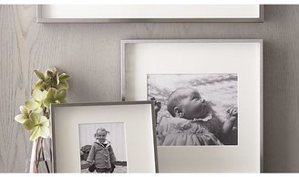 Crate & Barrel Brushed Silver 11x14 Picture Frame