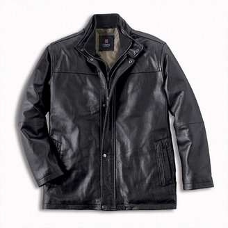 Chaps Leather Hipster-Style Jacket