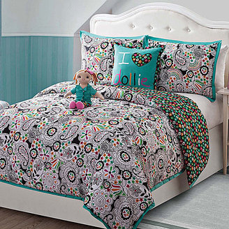 Dollie & Me Zoe Reversible Paisley Comforter Set with Doll