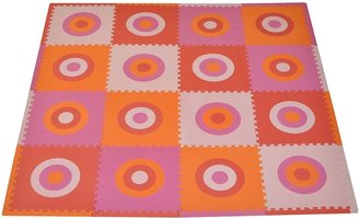 Tadpoles 16 Piece Squared Playmat Set, Pink/Orange