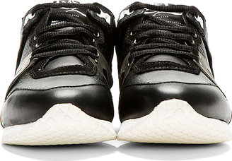McQ Black Pebbled Leather Sneakers