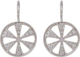 Cathy Waterman Women's Wheel Drop Earrings-Colorless