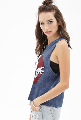 Forever 21 Distressed Ghostbusters Muscle Tank