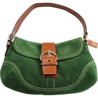 Coach Green Suede Handbag
