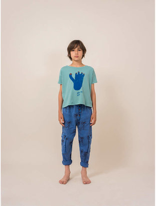 Bobo Choses Beryl Green Footprint Short Sleeve T-Shirt