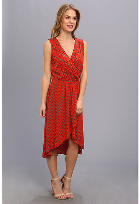 Vince Camuto S/L Tossed Flower Wrap Dress