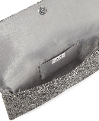 Moyna Beaded Fold-Over Clutch Bag, Pewter (CUSP Most Loved!)