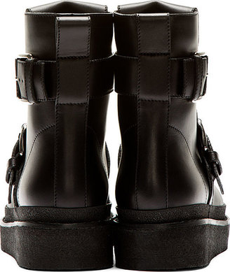 Marni Black Leather Ankle Boots