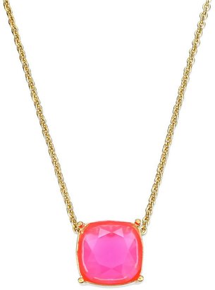 Kate Spade Gold-Tone Pink Stone Pendant Necklace