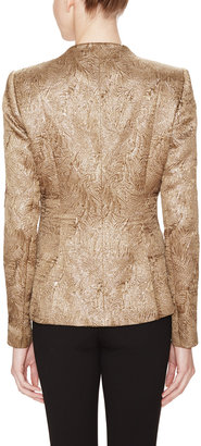 Lafayette 148 New York Bridgette Wool Silk Jacquard Blazer