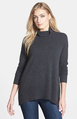 White + Warren Colorblock Cashmere Turtleneck Sweater